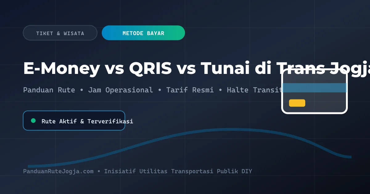 Cara Pembayaran Tiket Trans Jogja QRIS dan E Money