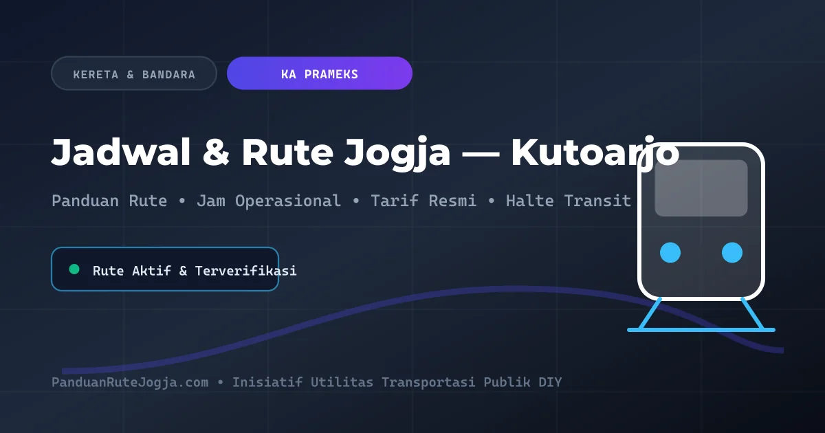 Rute dan Jadwal Kereta Prameks Jogja Kutoarjo